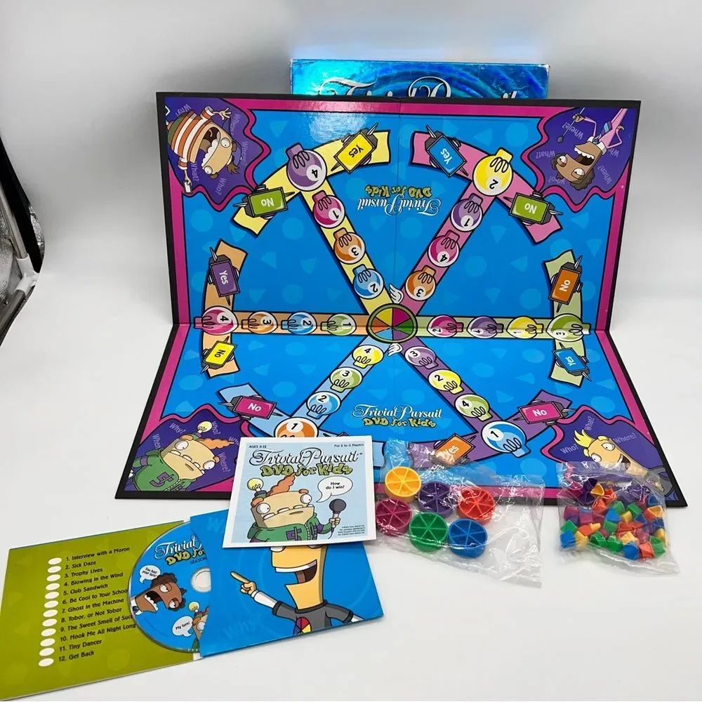 Hasbro TRIVIAL PURSUIT DVD FOR KIDS Season 1  2-6 Players Ages 8-12 Open Box New